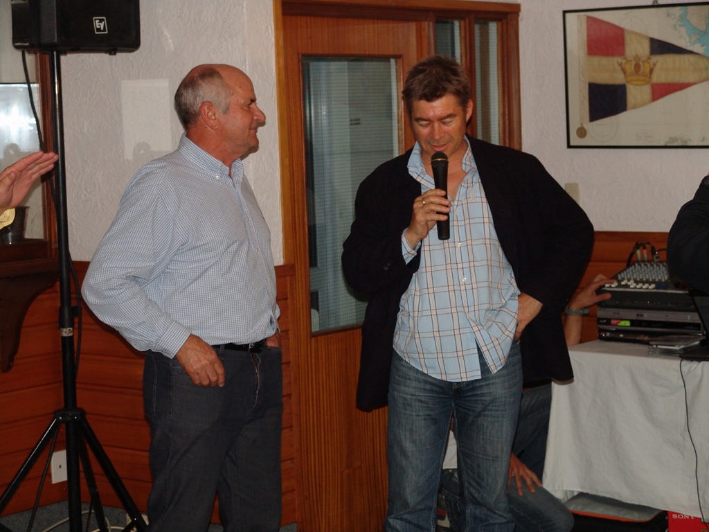 John Newton looks on while Richard White asks Pippa if she knew why he was nicknamed 