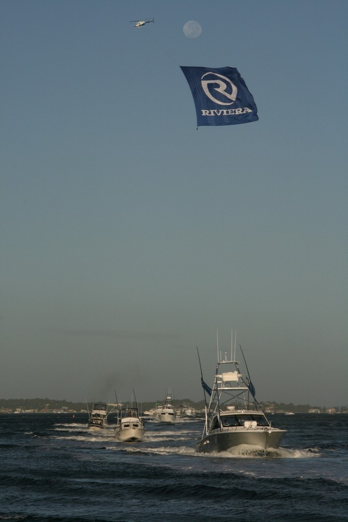 Sailpast at Interclub Fishing Tournament photo copyright Riviera . http://www.riviera.com.au taken at  and featuring the  class