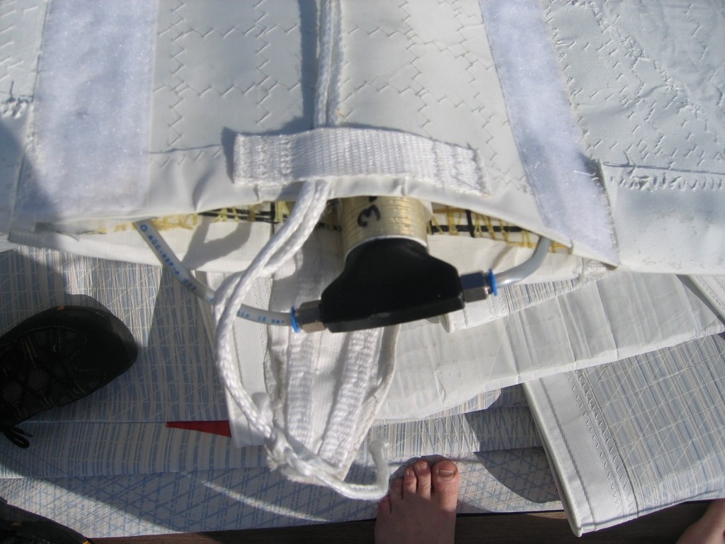 CT-AirBatten jib and adjustment mechanism for a superyacht photo copyright C-TECH http://www.c-tech.co.nz taken at  and featuring the  class