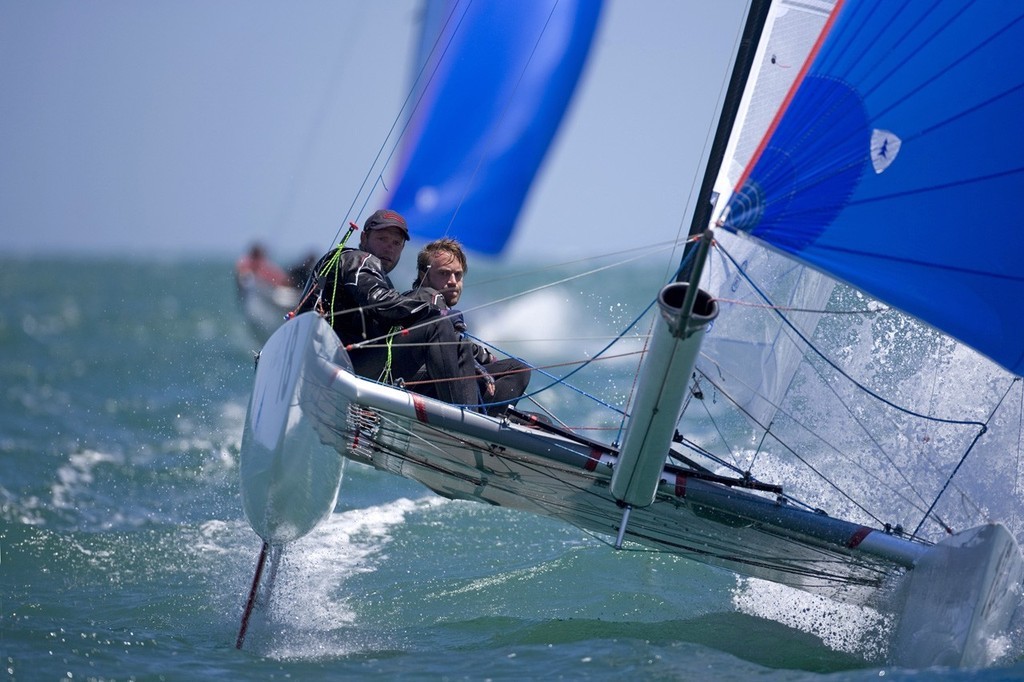 GBR Tornado sailors, Leigh MacMilan and Will Howden at Sail Melbourne 2008. © Richard Langdon /Ocean Images http://www.oceanimages.co.uk