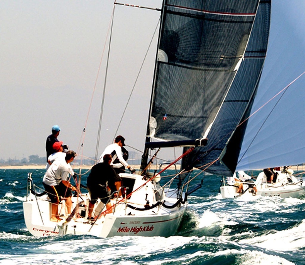Mile High Klub chases Ruckus for tight win in Flying Tiger 10 class -   © Mark Michaelsen http://www.lbyc.org