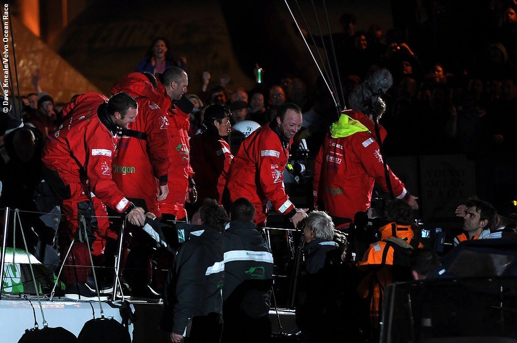 Green Dragon, skippered by Ian Walker (GBR) finish third on leg 7 from Boston to Galway ©  David Kneale/Volvo Ocean Race http://www.volvooceanrace.com/