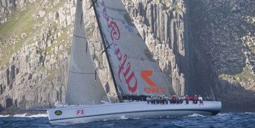 Alfa Romeo, passing Tasman Island in the 2009 Rolex Sydney Hobart ©  Rolex/ Kurt Arrigo http://www.regattanews.com