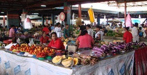 Web Fiji Part of Suva's vast fruit and vegetable market photo copyright BW Media taken at  and featuring the  class