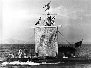 The Original Kon-Tiki after arrival in Tahiti © SW