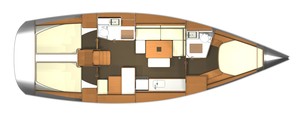 Dufour 405 layout photo copyright SW taken at  and featuring the  class