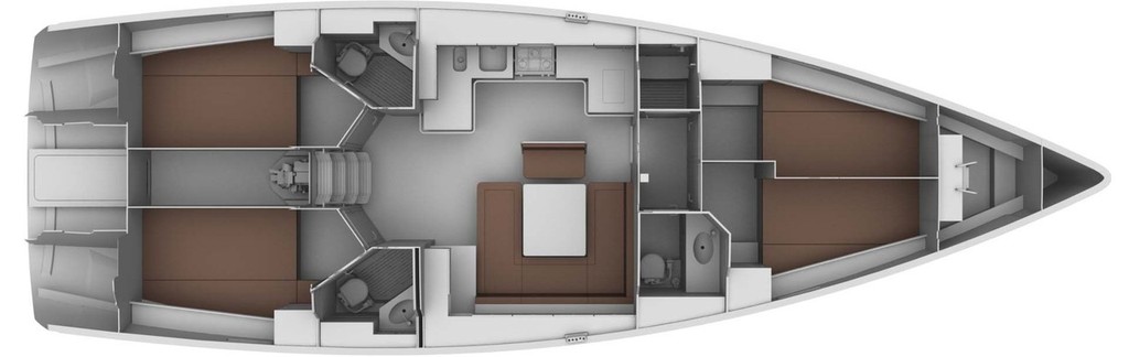 Bavaria CRUISER 45 - four cabin layout photo copyright North South Yachting Australia http://www.northsouthyachting.com.au taken at  and featuring the  class