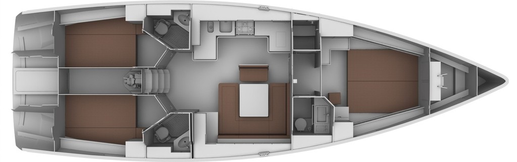 Bavaria CRUISER 45  - three cabin layout photo copyright North South Yachting Australia http://www.northsouthyachting.com.au taken at  and featuring the  class