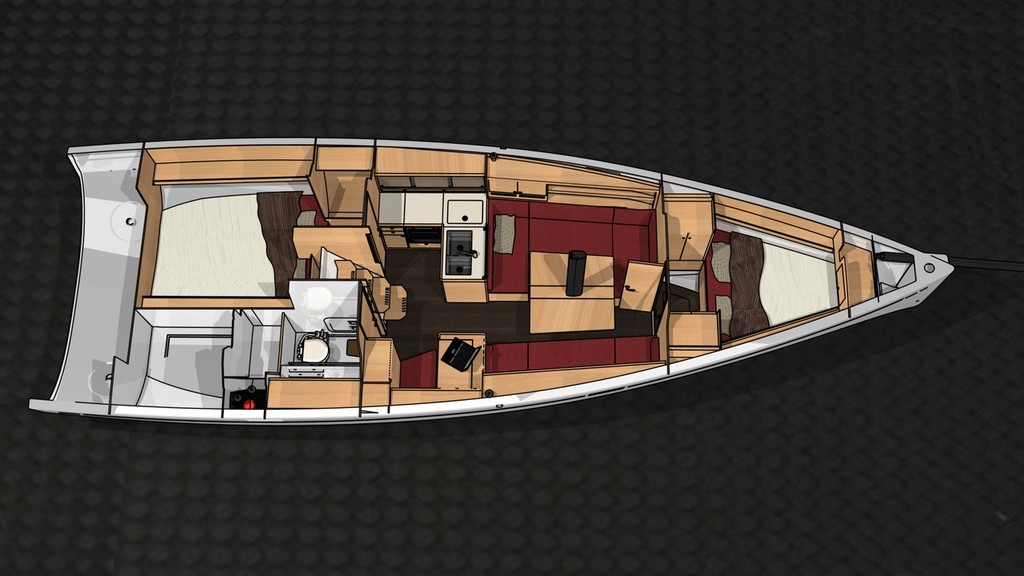 Elan 350 Interior layout plan  © Elan Marine