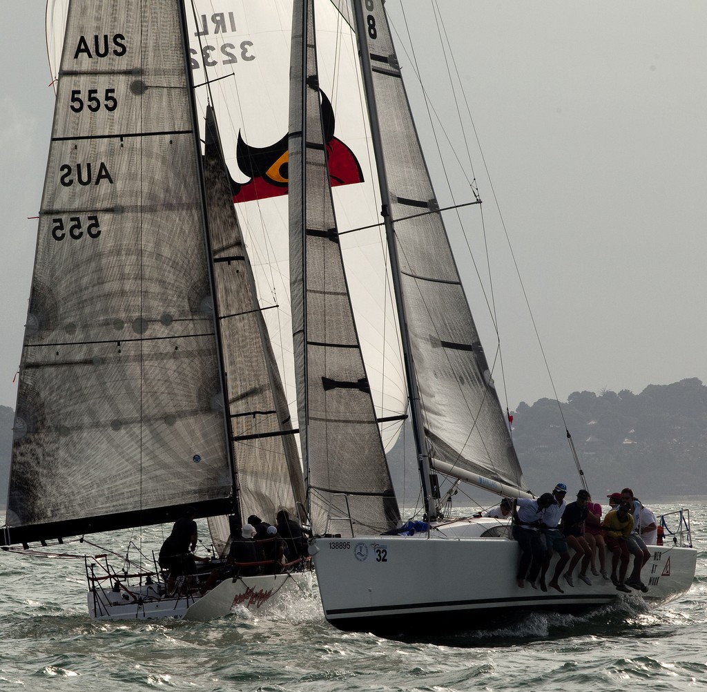 Neptune Regatta 2011. Men at Work, chasing hard. © Guy Nowell http://www.guynowell.com