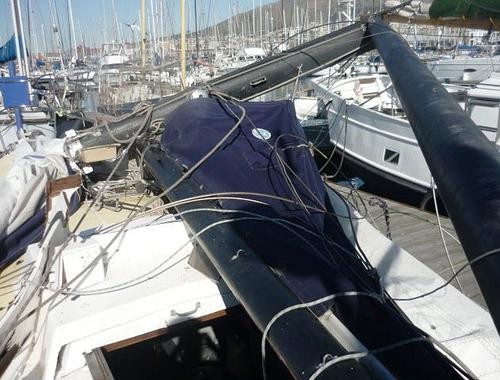 Whale damage to Intrepid © Captetownsailing.co.za . http://www.capetownsailing.co.za