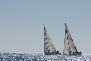 Night Nurse (Russell McCart) and Wedgetail (Bill Wild) after the 2007 start - Club Marine Brisbane to Keppel Tropical Yacht Race photo copyright Suellen Hurling taken at  and featuring the  class