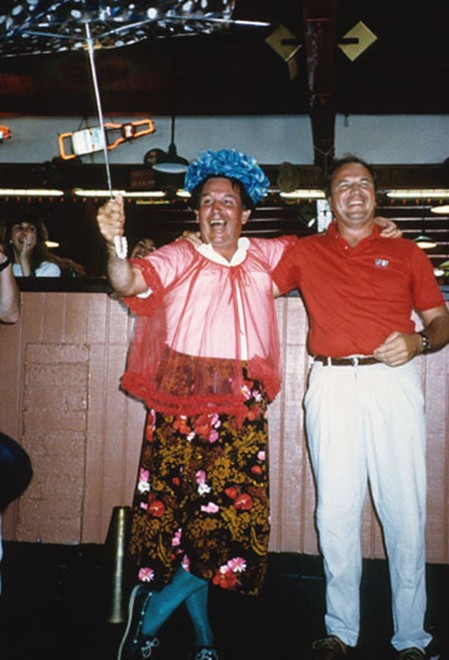 In ’sme frock with Rob Mundle San Diego’92.  © Sharon Green/ ultimatesailing.com http://www.ultimatesailing.com