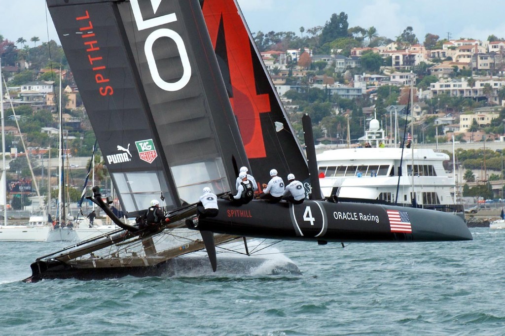 Oracle Racing Spithill - America’s Cup World Series - San Diego 2011 photo copyright Bo Struye - copyright http://www.acsandiegophotoblog.com taken at  and featuring the  class