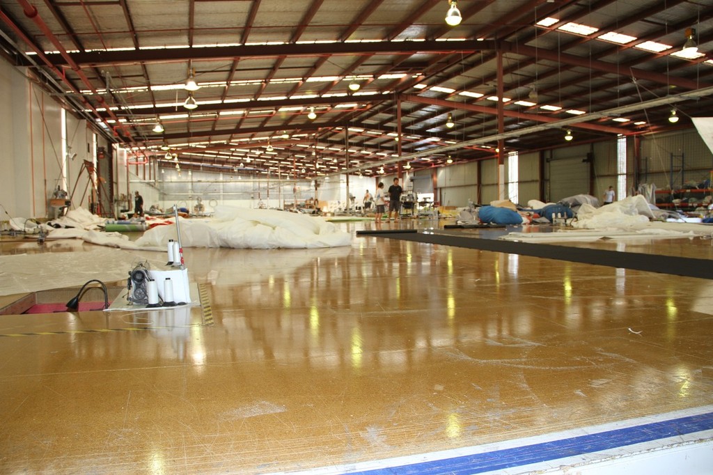 Part of Doyle Sails Auckland loft adjoining their panel laminating facility. © Richard Gladwell www.photosport.co.nz