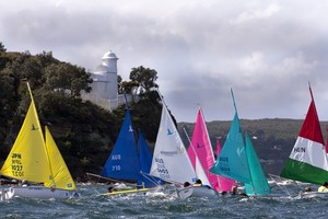 Zoltan Pegan and Eva Mircsev leading the 303 class in Race 3 - Macquarie Access World Championships 2012 photo copyright  Andrea Francolini Photography http://www.afrancolini.com/ taken at  and featuring the  class