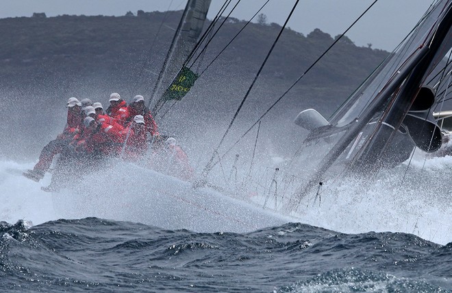 Wild Oats XI in spray - Rolex Sydney Hobart Race 2012 © Crosbie Lorimer http://www.crosbielorimer.com