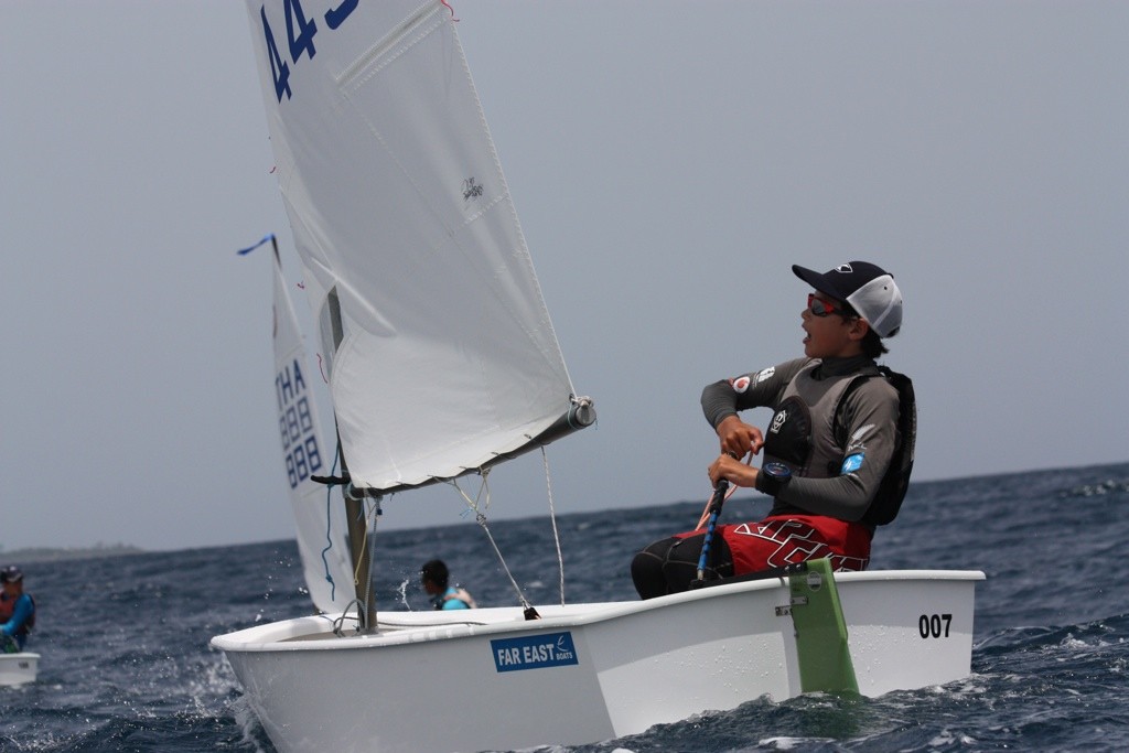 Leonard Takahashi-Fry Race 4 - Day 4 2012 Optimist Worlds &copy; John Adair