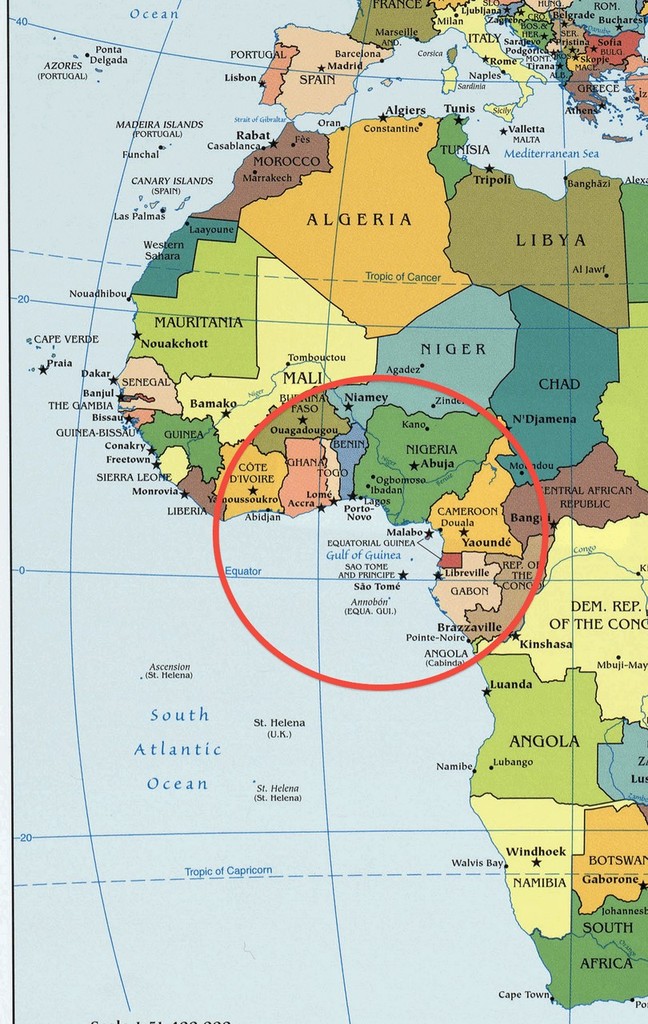 Gulf Of Guinea In World Map Security Company Assesses Pirate Risks In Gulf Of Guinea