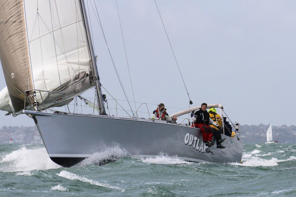 Ross 42 Outlaw after the start of the 2012 Coastal Classic &copy; Richard Gladwell www.photosport.co.nz