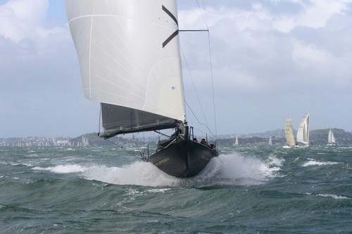2012 Coastal Classic Start - Crusader on the burst  &copy; Richard Gladwell www.photosport.co.nz