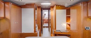 Beneteau Sense 55 interior corridor photo copyright  SW taken at  and featuring the  class