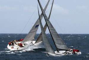 Jazz and Brindabella crossing for the first time - Rolex Sydney to Hobart photo copyright  Alex McKinnon Photography http://www.alexmckinnonphotography.com taken at  and featuring the  class
