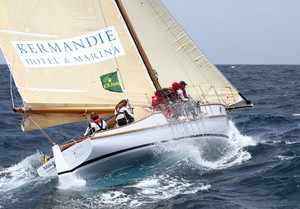 Maluka of Kermandie the smallest boat of the fleet plays with the waves - Rolex Sydney to Hobart photo copyright  Alex McKinnon Photography http://www.alexmckinnonphotography.com taken at  and featuring the  class
