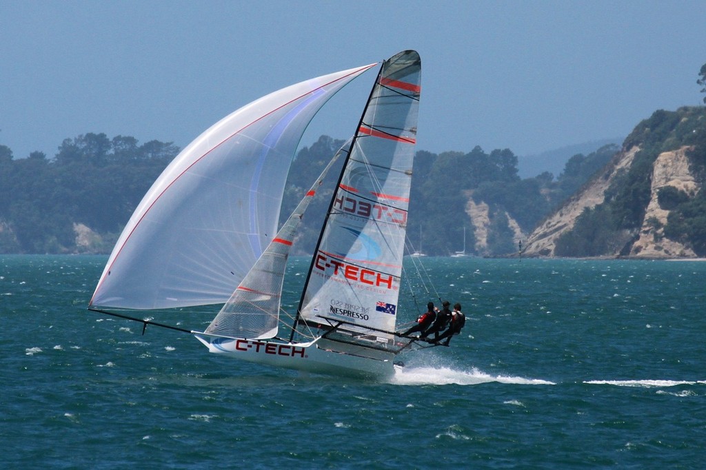 C-Tech - 18ft Skiff Nationals - Day 2, January 20, 2013 photo copyright Richard Gladwell www.photosport.co.nz taken at  and featuring the  class