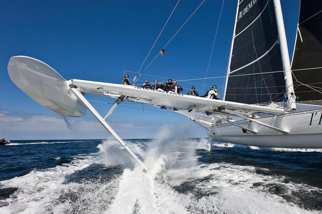 Hydroptere at speed - what a ride! Photo by Guilain Grenier/www.hydroptere.com photo copyright  SW taken at  and featuring the  class