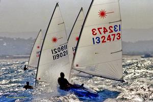 Lasers off Mooloolaba #3    kenyon c - 1987 America&rsquo;s cup photo copyright Kenyon Sports taken at  and featuring the  class