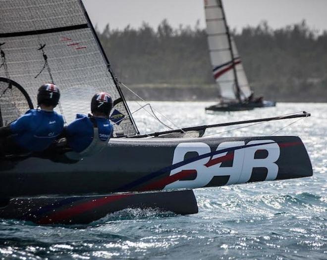 Two boat tuning on The Great Sound  - 35th America's Cup - Bermuda Training © Ben Ainslie Racing www.benainslieracing.com