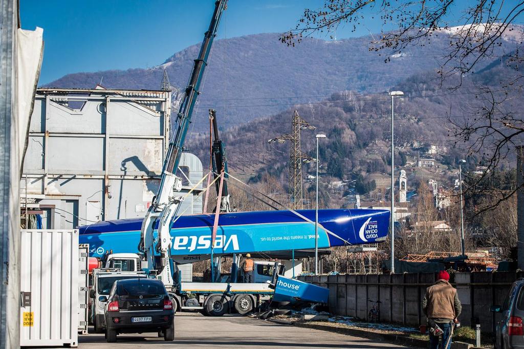 Team Vestas Wind at Persico Marine, Bergamo. Italy © Brian Carlin - Team Vestas Wind