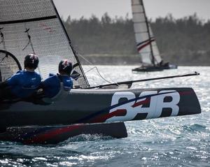 Two boat tuning on The Great Sound  - 35th America's Cup - Bermuda Training photo copyright Ben Ainslie Racing www.benainslieracing.com taken at  and featuring the  class