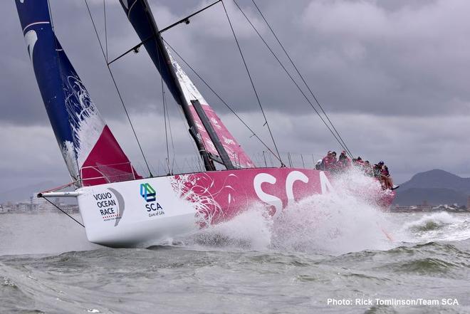  - Team SCA racing in the Practice for the In Port Race at Itajai, Brazil © Rick Tomlinson / Team SCA