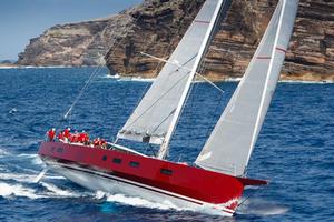 Line Honours for Jean-Paul Riviere's Nomad IV photo copyright Paul Wyeth / www.pwpictures.com http://www.pwpictures.com taken at  and featuring the  class