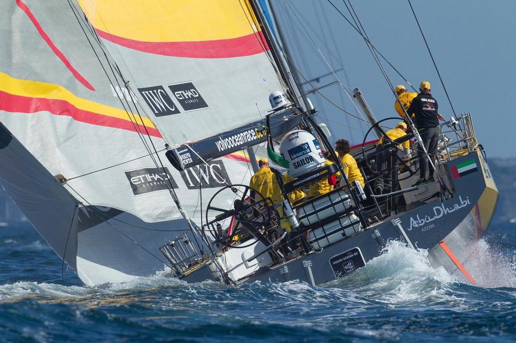 15th June 2015. Lorient, France. Volvo Ocean Race. Start of Leg 9, Lorient, France to Gothenburg, Sweden. ©  Ian Roman / Abu Dhabi Ocean Racing