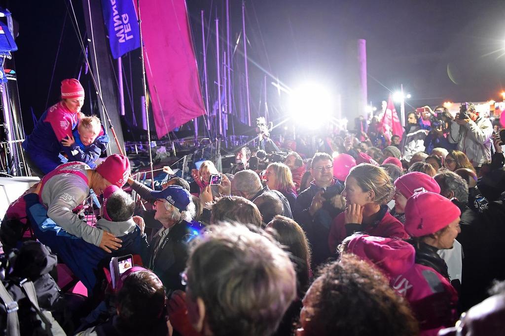 11 June 2015 Team SCA Volvo Ocean Race, Lorient.<br />
Team SCA win leg 8 of the Volvo Ocean Race.<br />
Photo Rick Tomlinson/Team SCA © Rick Tomlinson / Team SCA