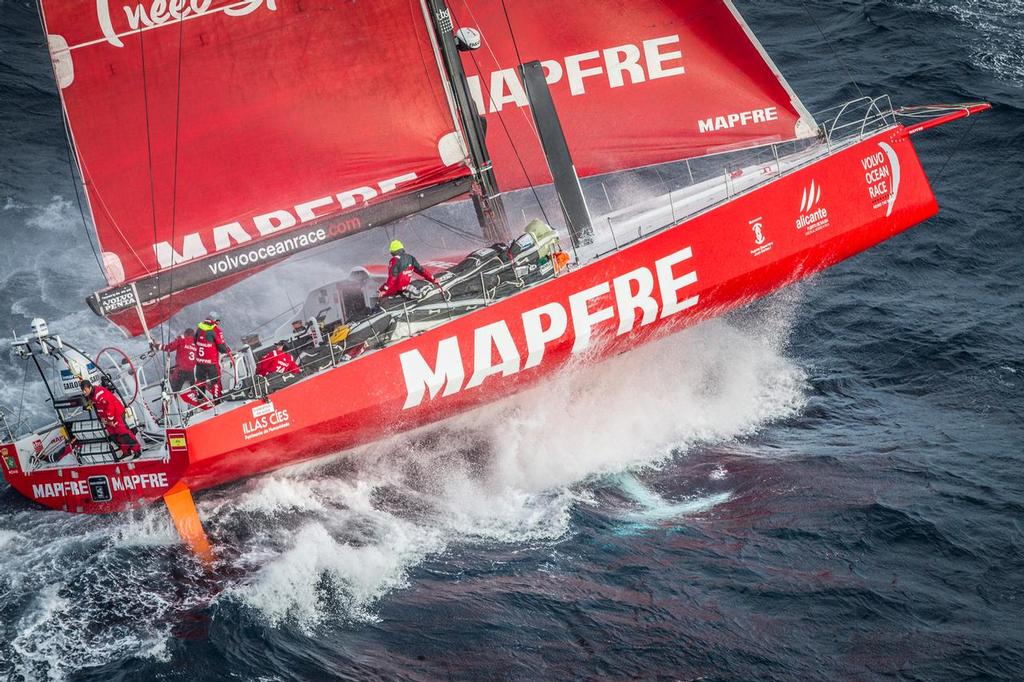 June 09, 2015. MAPFRE passing by Costa da Morte - Coast of Death - in Spanish waters during Leg 8 to Lisbon. photo copyright  Ainhoa Sanchez/Volvo Ocean Race taken at  and featuring the  class