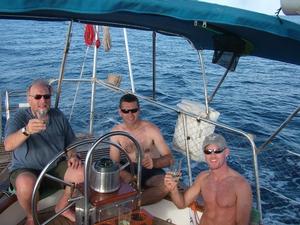 Happy Hour Mid-Atlantic Style – A little earlier in the crossing –  less wind and less suntan! photo copyright Nick Ward taken at  and featuring the  class