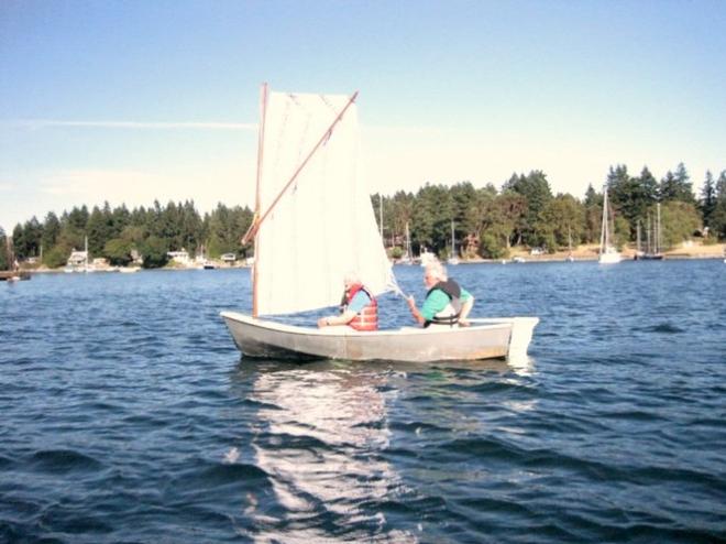 Dawn and Frank sailed everywhere! Here they are, dinghy-sailing to Newcastle Island. - 2015 Peterson Cup Cruising Rally © Bluewater Cruising Association