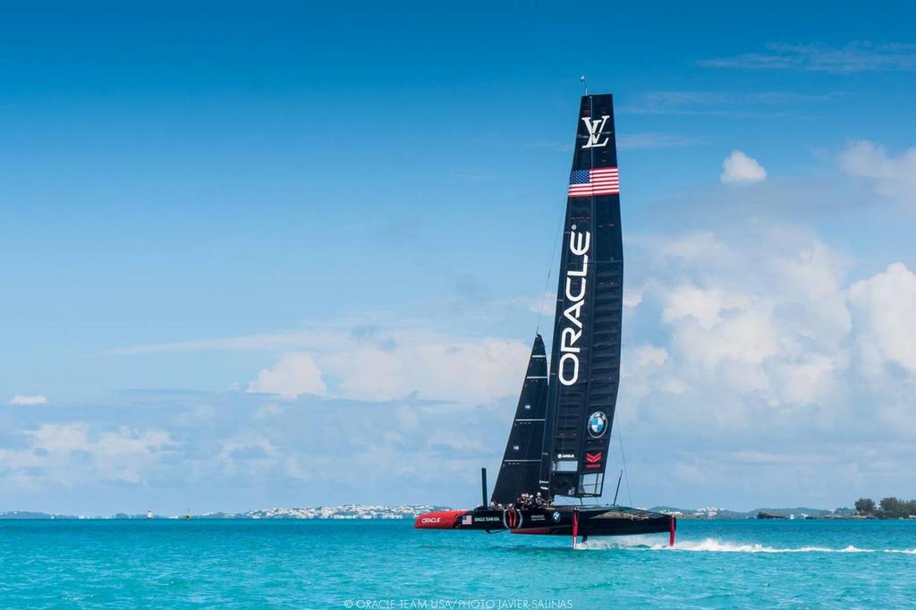 Oracle Team USA training in their first AC45S in September 2015 © Oracle Team USA media