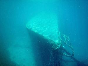 A sunken 70' ketch at Sopers Hole in Tortola photo copyright Karen E. Lile taken at  and featuring the  class