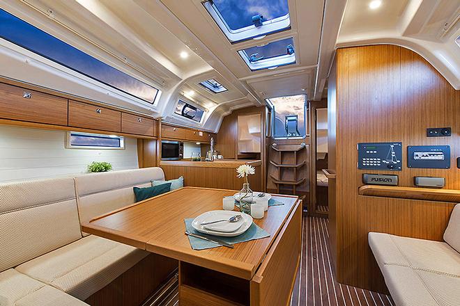 Looking out the companionway on board the Bavaria Cruiser 37. © Bavaria Yachts Australia http://www.bavariasail.com.au