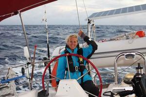 Annika at the helm photo copyright Annika Fredriksson taken at  and featuring the  class