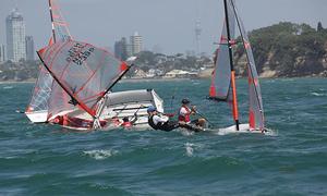 29er - Oceanbridge - Sail Auckland 2016, Day 3 photo copyright  Will Calver - Ocean Photography http://www.oceanphotography.co.nz/ taken at  and featuring the  class