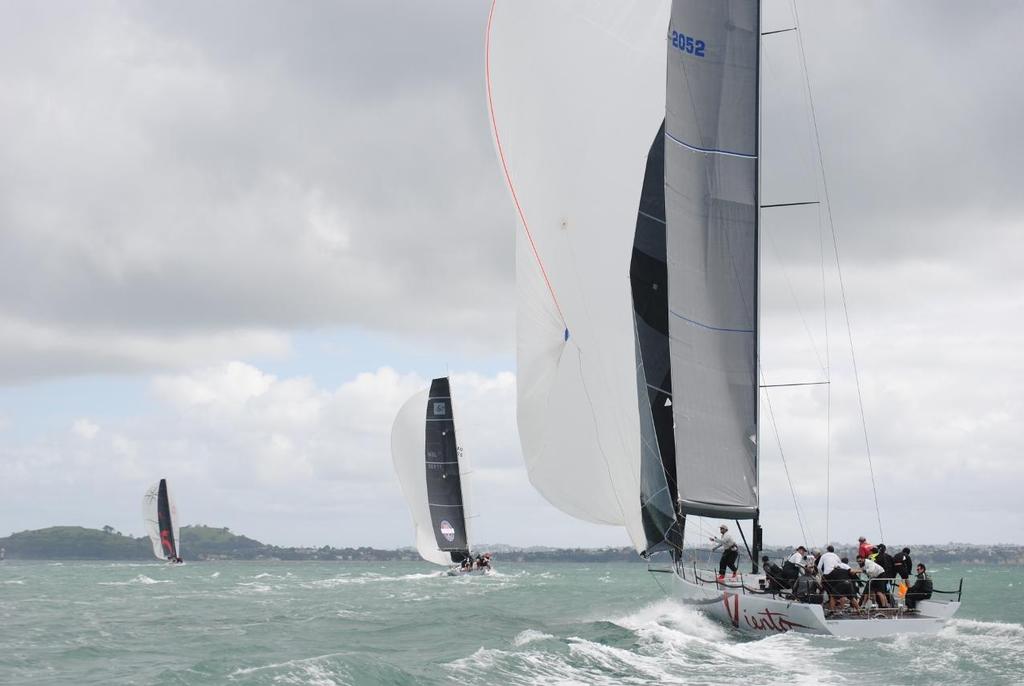 Beau Geste leads Mayhem and Viento 2 Downwind - RNZYS Media - Jack Tar Auckland Regatta, March  18-20, 2016 photo copyright RNZYS Media taken at  and featuring the  class