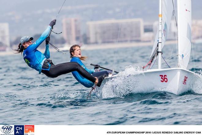  - Day 1, 2016 470 European Championship, Bay of Palma, Mallorca, Spain ©  Jesus Renedo / Sailing Energy http://www.sailingenergy.com/