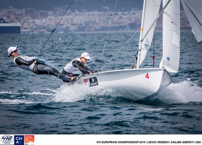  - Day 1, 2016 470 European Championship, Bay of Palma, Mallorca, Spain ©  Jesus Renedo / Sailing Energy http://www.sailingenergy.com/