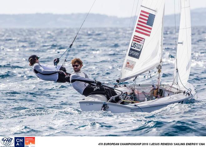  - Day 1, 2016 470 European Championship, Bay of Palma, Mallorca, Spain ©  Jesus Renedo / Sailing Energy http://www.sailingenergy.com/